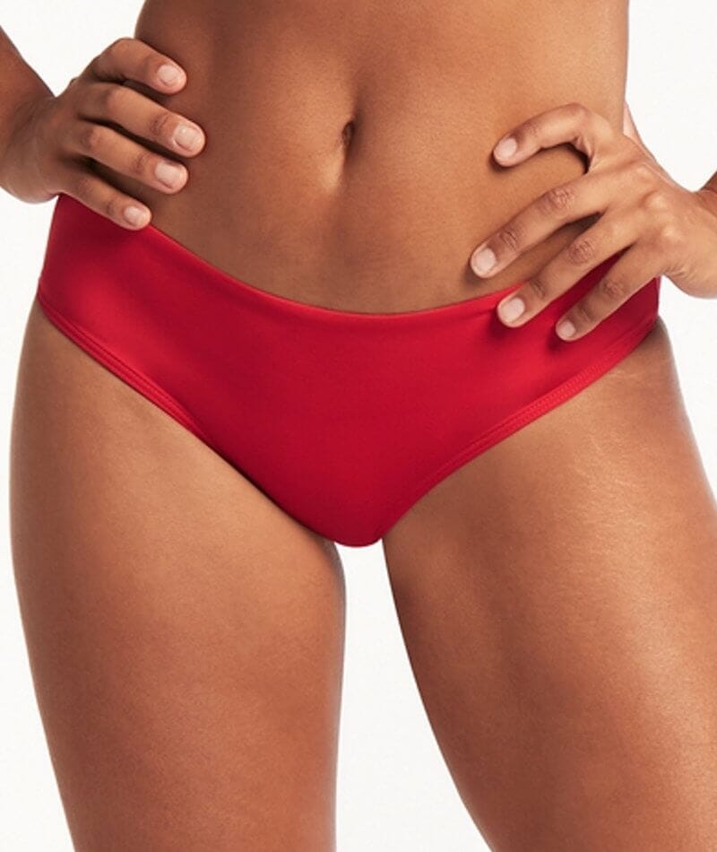 Sea Level Eco Essentials Hipster Bikini Brief - Red Swim 