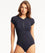 Sea Level Eco Essentials Short Sleeve B-DD Cup One Piece Swimsuit - Night Sky Navy Swim 