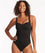 Sea Level Eco Essentials Twist Front A-DD Cup One Piece Swimsuit - Black Swim 