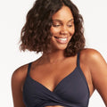 Sea Level Eco Essentials Twist Front DD-E Cup Bikini Top - Night Sky