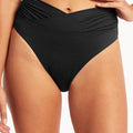 Sea Level Eco Essentials Wrap High Waist Brief - Black