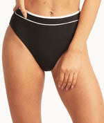 Sea Level Elite High Waiste Band Brief - Black Swim 