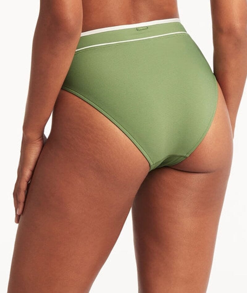 Sea Level Elite High Waiste Band Brief - Olive Swim 