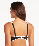 Sea Level Elite Panelled Longline Bikini Top - Black Swim 