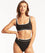 Sea Level Elite Panelled Square Neck Bikini Top - Black Swim 