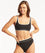 Sea Level Elite Panelled Square Neck Bikini Top - Black Swim 