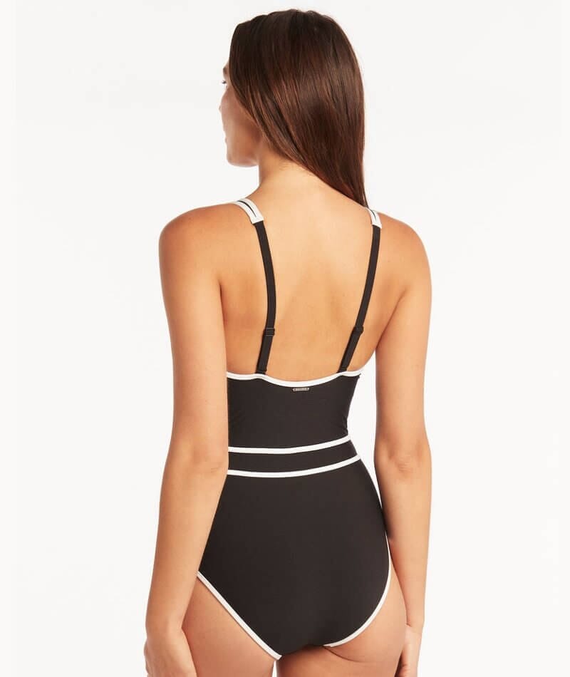 Sea Level Elite Spliced One Piece Swimsuit - Black Swim 