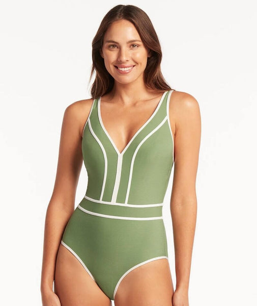 Sea Level Women's Elite Panelled Longline One Piece Swimsuit