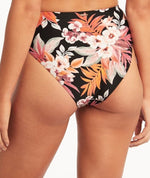 Sea Level Escape Retro High Waist Brief - Black Swim 