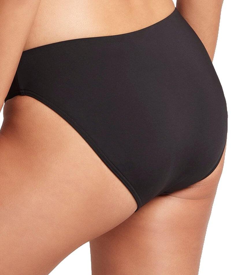 Sea Level Essentials High Leg Mid Rise Bikini Brief - Black Swim 