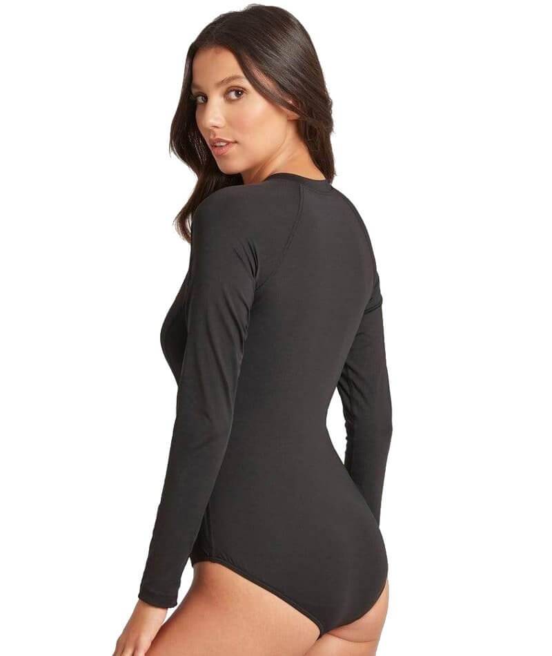 Sea Level Essentials Long Sleeve B-DD Cup One Piece Swimsuit - Black Swim 