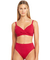 Sea Level Essentials Retro High Waist Bikini Brief - Red Swim 