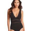 Sea Level Essentials Spliced B-DD Cup One Piece Swimsuit - Black