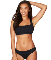 Sea Level Essentials Square Neck B-DD Cup Bikini Top - Black Swim 