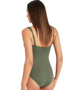 Sea Level Essentials Square Neck One Piece Swimsuit - Khaki Swim 