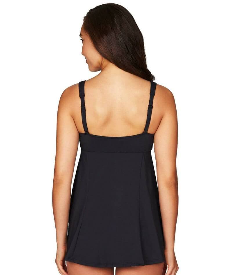 Sea Level Essentials Square Neck Swim Dress - Black Swim 