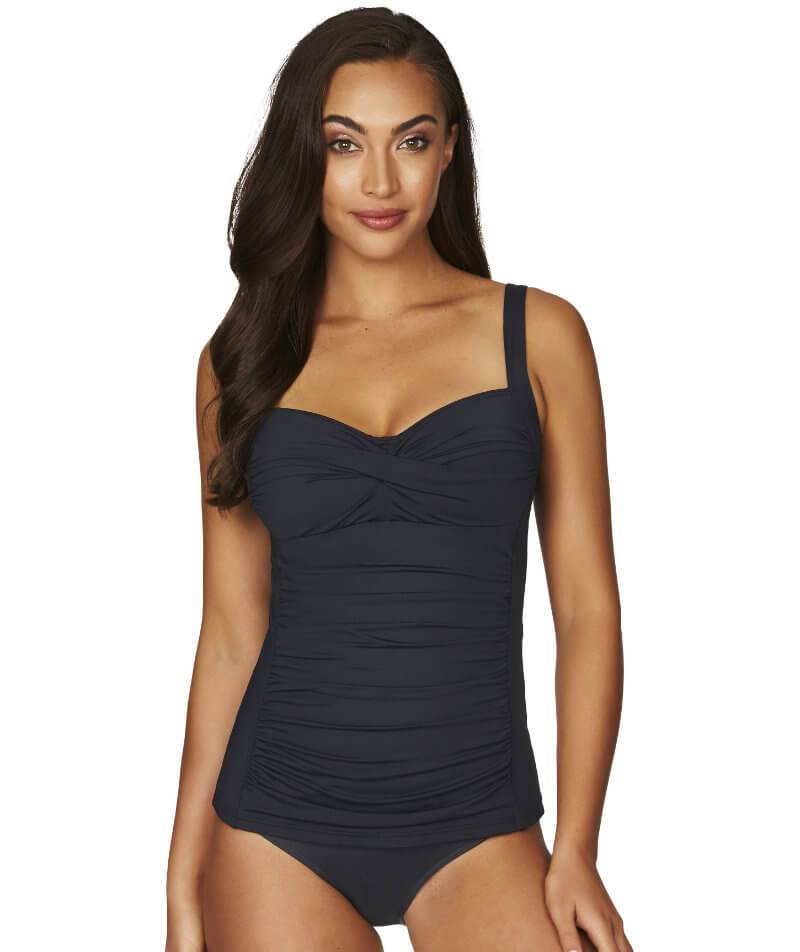 Sea Level Essentials Twist Front B-E Cup Singlet Top - Night Sky Navy Swim 