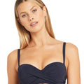 Sea Level Essentials Twist Front Bandeau Bikini Top - Night Sky