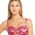 Sea Level Jardin Twist Front Bandeau Bikini Top - Red