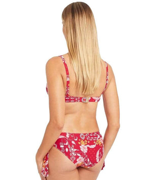 Sea Level Twist Front Bandeau Bikini Top In Red