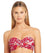 Sea Level Jardin Twist Front Bandeau Bikini Top - Red Swim 