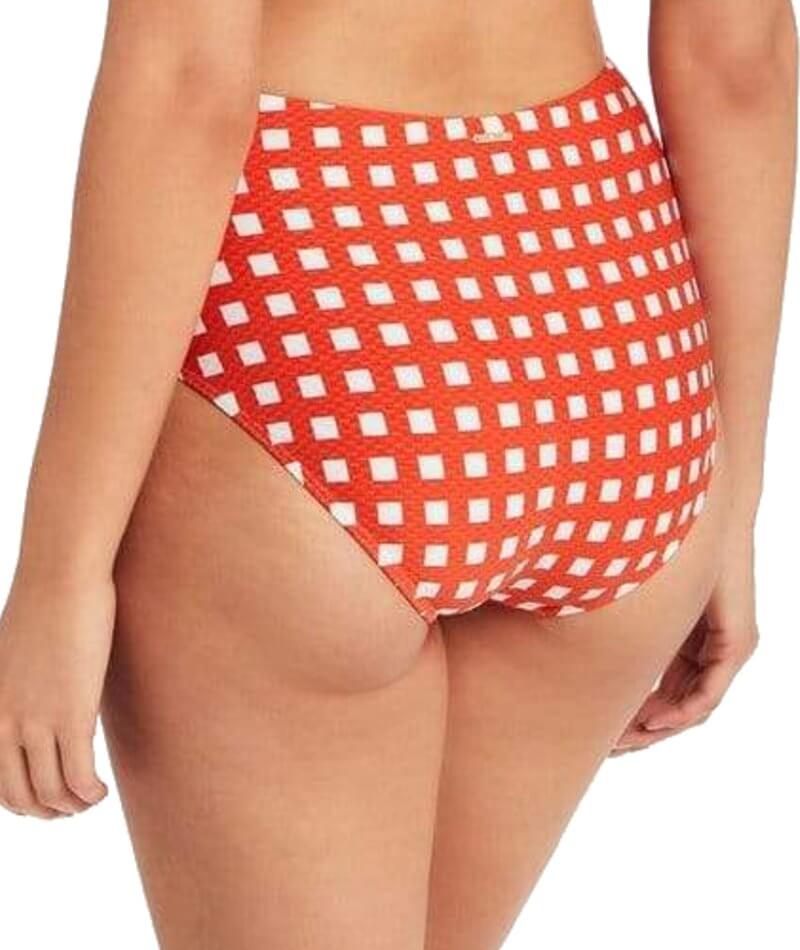 Sea Level Le Damier High Waist Bikini Brief - Orange Swim 