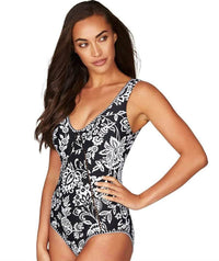 Sea Level Lotus V Style B-DD Cup Maillot One Piece Swimsuit - Black Swim 