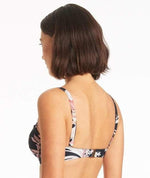 Sea Level Martini Twist Front Bandeau Bikini Top - Black Swim 