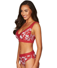 Sea Level Maui Mid Band High Leg Bikini Brief - Paprika Swim 