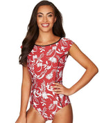 Sea Level Maui Cap Sleeve Watersport One Piece Swimsuit - Paprika Swim 