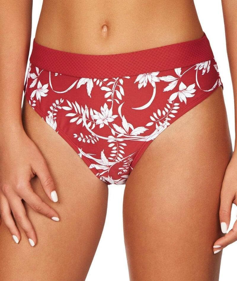 Sea Level Maui Mid Band High Leg Bikini Brief - Paprika Swim 