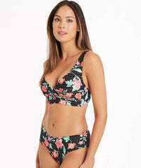 Sea Level Mauritius Cross Front B-DD Cup Bikini Top - Black Swim 