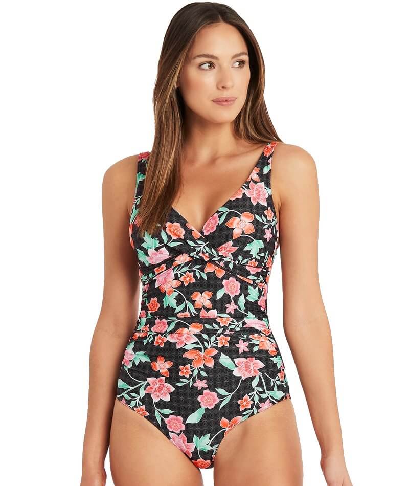 Sea Level Mauritius Cross Front B-DD Cup One Piece Swimsuit - Black Swim 