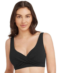 Sea Level Messina Cross Front B-DD Cup Bikini Top - Black Swim 