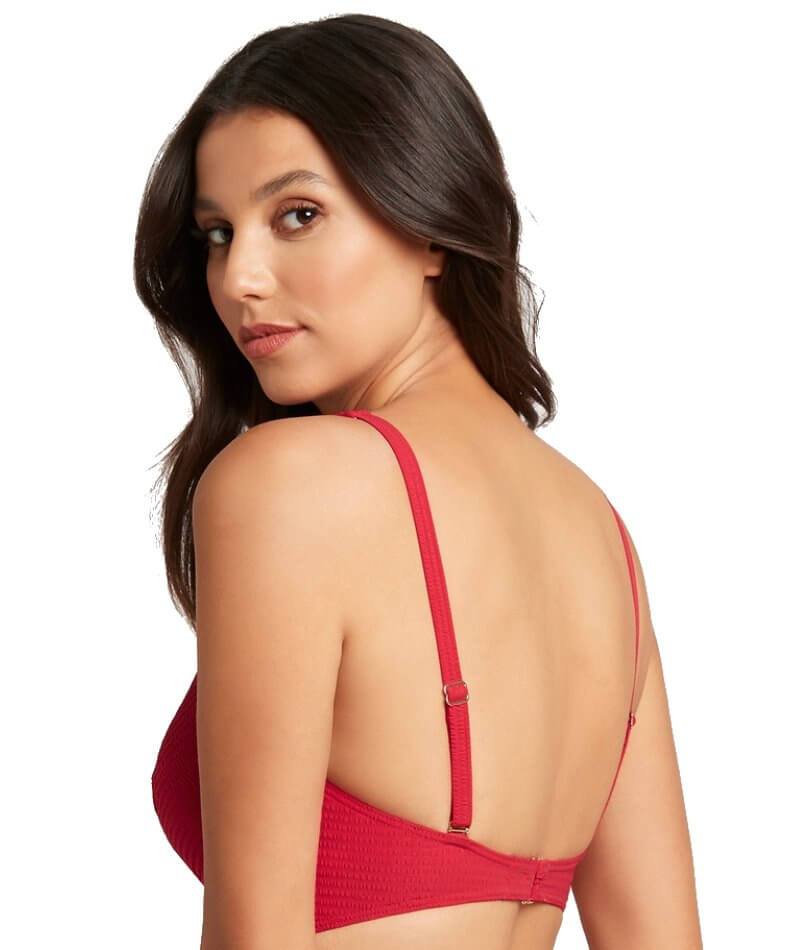 Sea Level Messina Cross Front B-DD Cup Bikini Top - Red Swim 