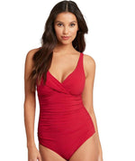 Sea Level Messina Cross Front B-DD Cup One Piece Swimsuit - Red Swim 