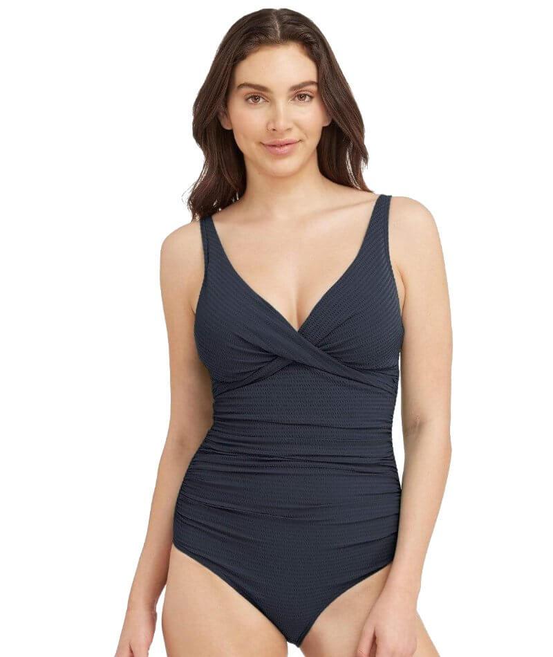 Sea Level Messina Cross Front B-DD Cup One Piece Swimsuit - Storm Blue Swim 