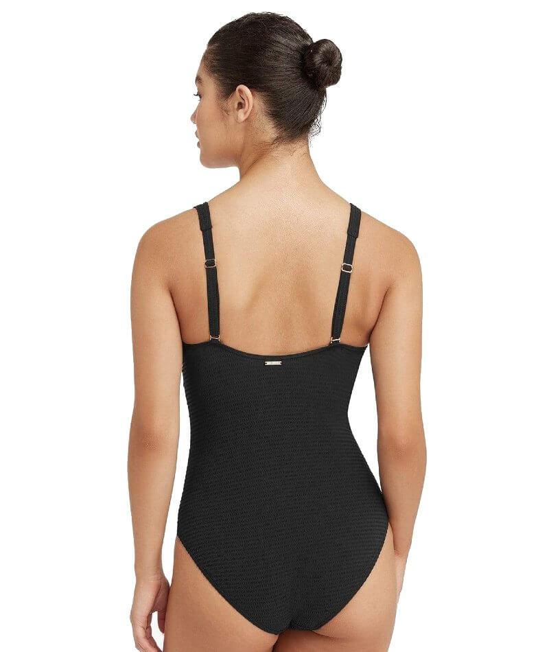 Sea Level Messina Panel Line B-DD Cup One Piece Swimsuit - Black Swim 