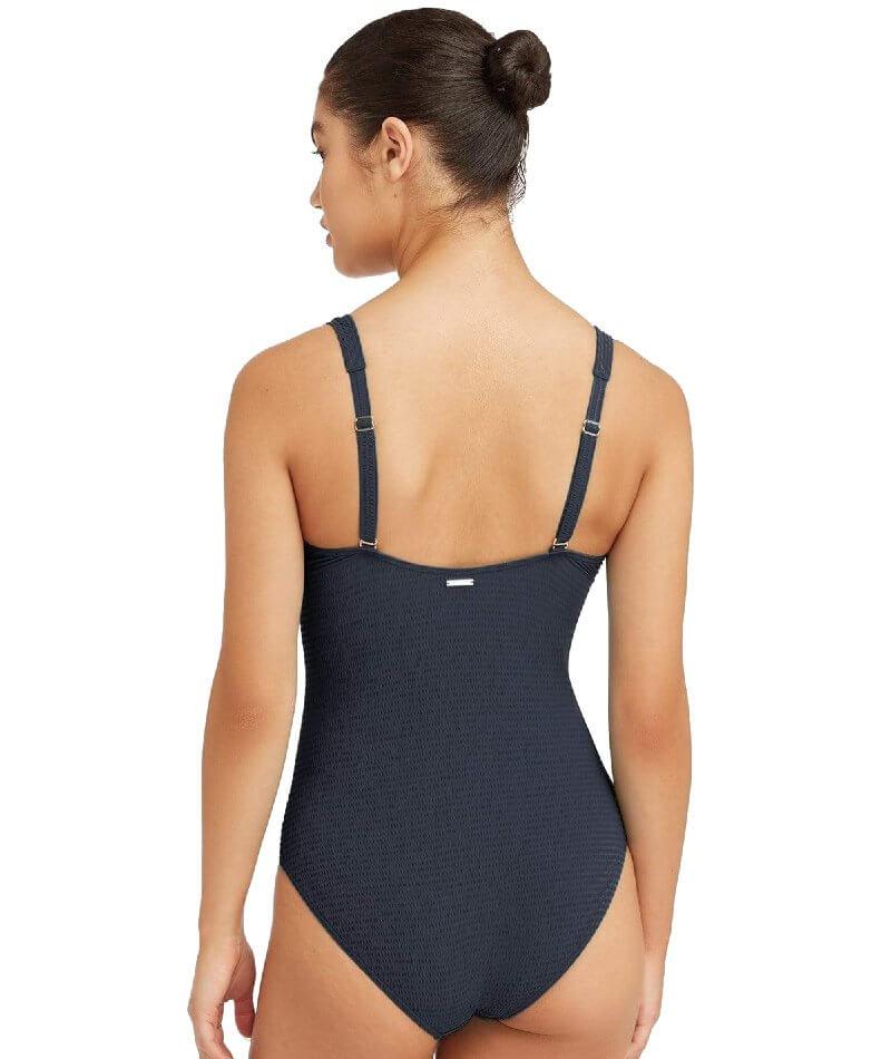 Sea Level Messina Panel Line B-DD Cup One Piece Swimsuit - Storm Blue Swim 