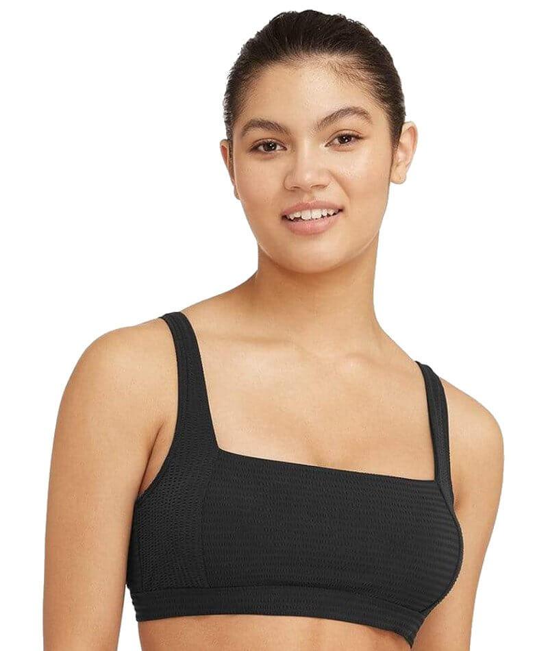 Sea Level Messina Square Neck B-DD Cup Bikini Top - Black Swim 