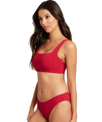 Sea Level Messina Square Neck B-DD Cup Bikini Top - Red Swim 