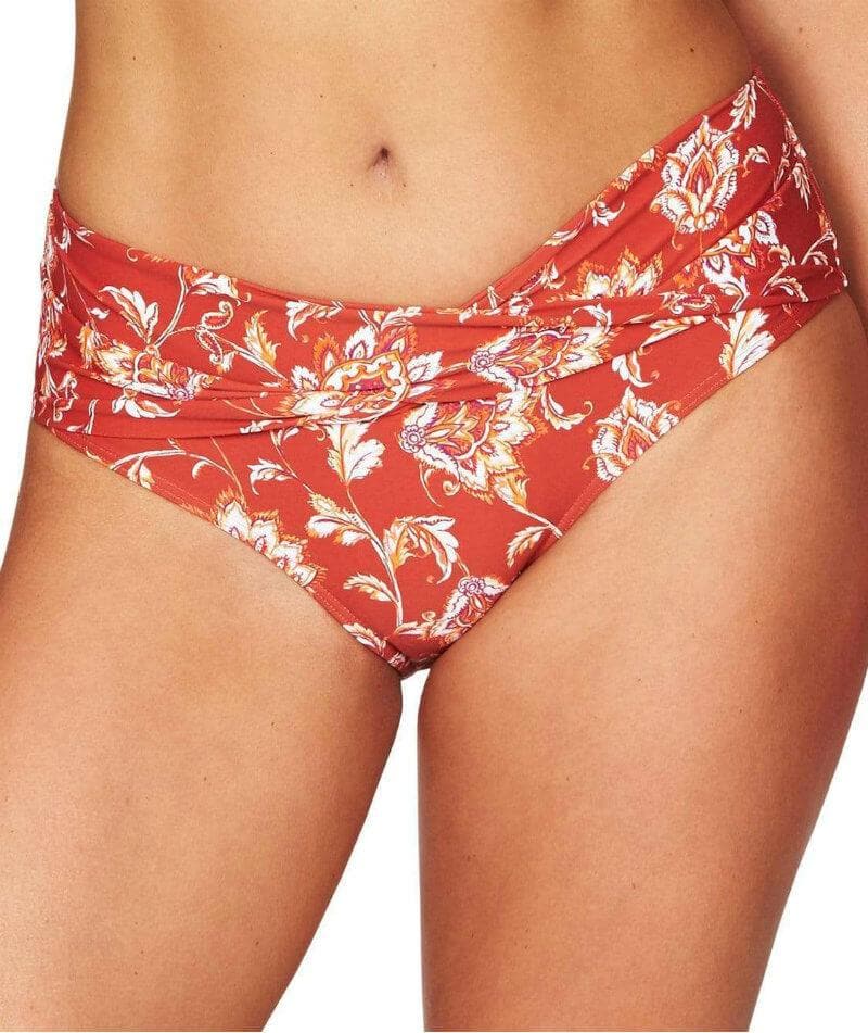 Sea Level Namaste Twist Band Mid Bikini Brief - Tuscan Sun Swim 