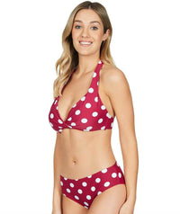 Sea Level Polka Dot D-DD Cup Halter Bikini Top - Rose Swim 