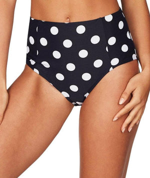 Sea Level Polka Dot High Waist Bikini Brief - Night Sky Swim 