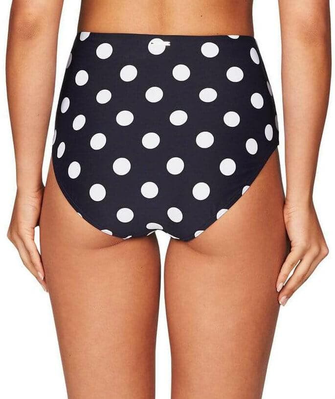 Sea Level Polka Dot High Waist Bikini Brief - Night Sky Swim 