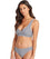 Sea Level Positano Stripe Cross Front B-DD Cup Bikini Top - Night Sky Swim 