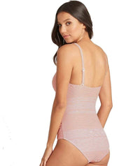 Sea Level Positano Stripe Cross Front B-DD Cup One Piece Swimsuit - Orange Swim 