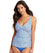 Sea Level Positano Stripe Cross Front B-DD Cup Singlet Top - Azure Swim 