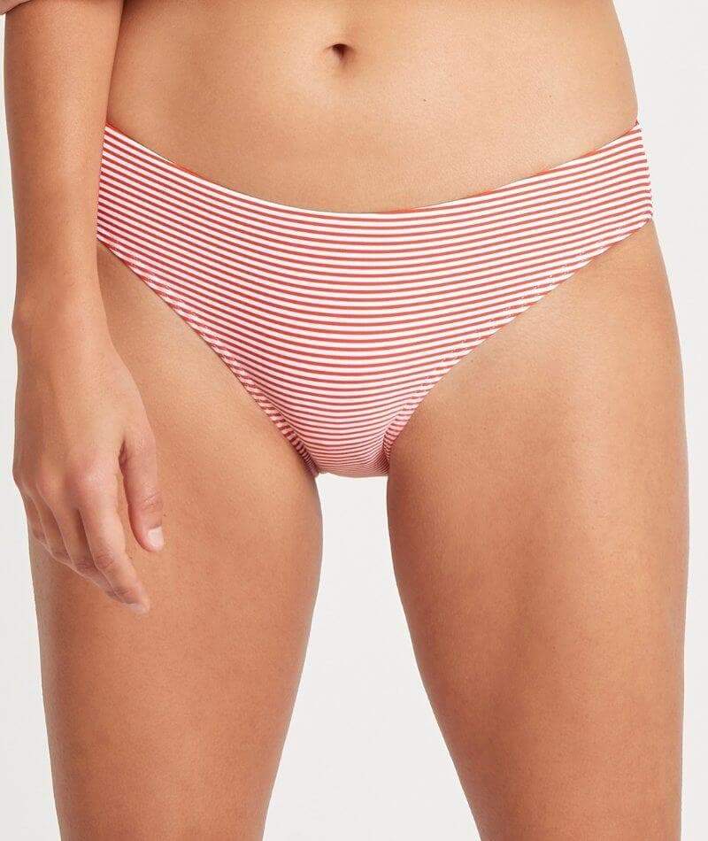 Sea Level Positano Stripe Hipster Bikini Brief - Orange Swim 