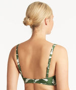 Sea Level Retreat Cross Front A-DD Cup Bikini Top - Olive Swim 